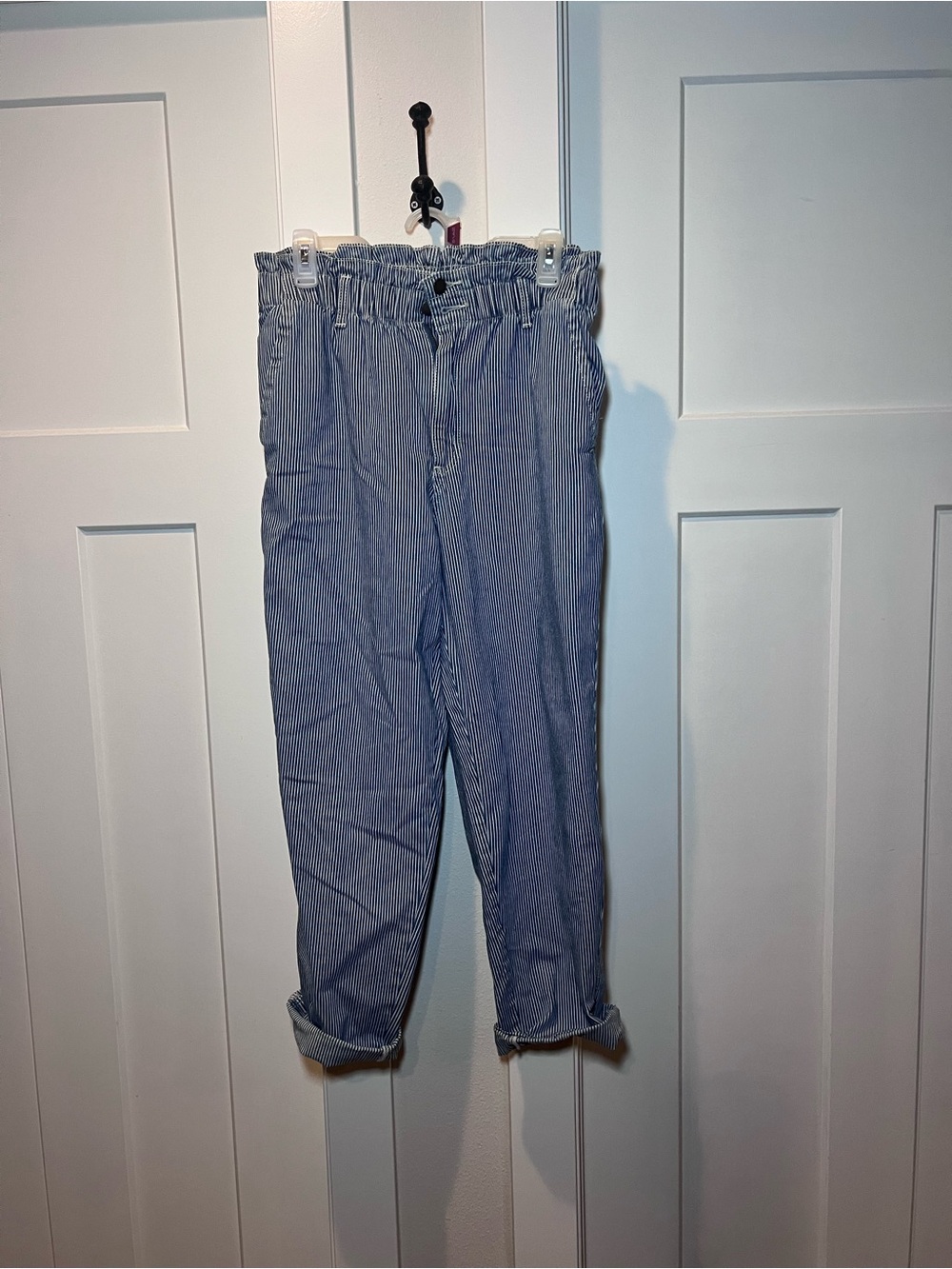 Universal Thread Blue Pinstripe Paperbag Waist Jeans